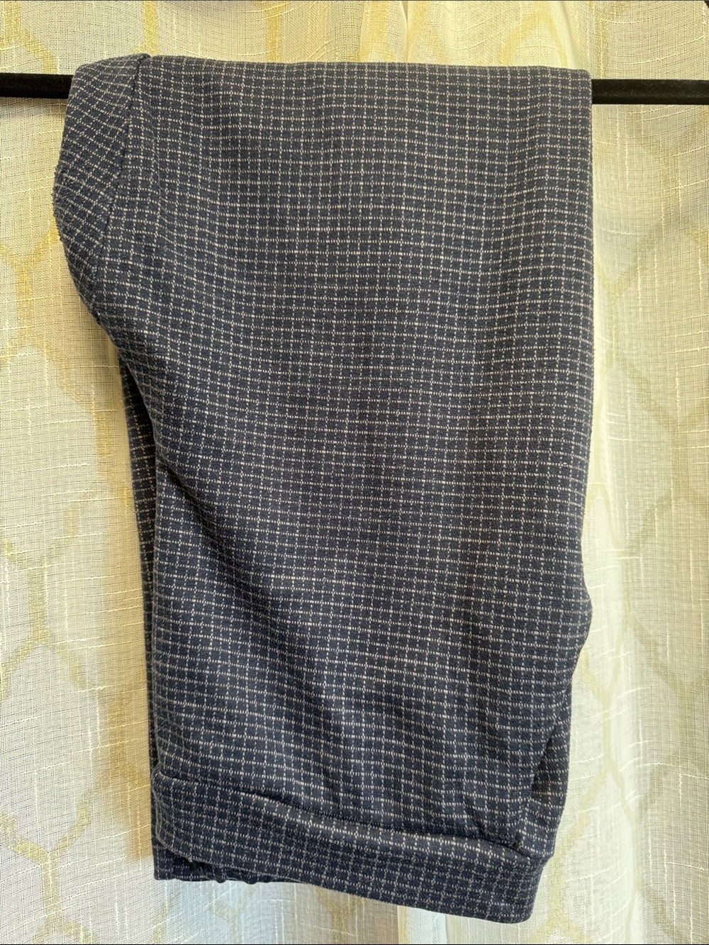Banana Republic Navy Windowpane Hayden Pant